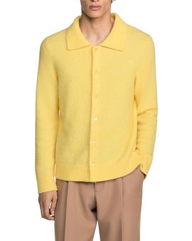 Sandro Sandro Bold Collar Button Down Cardigan Sweater