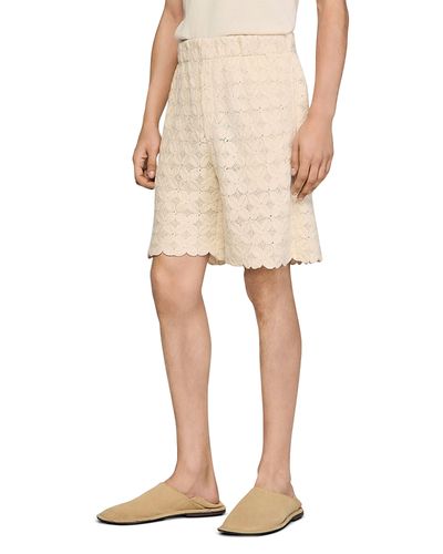 Sandro Sandro Broderie Anglaise Cotton Shorts