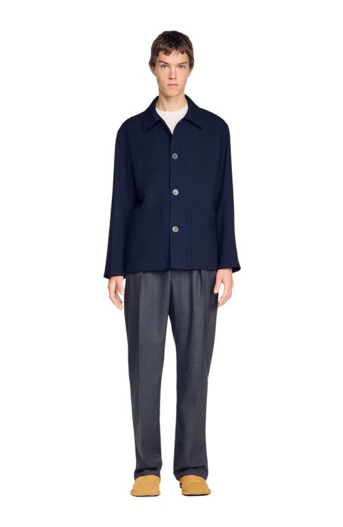 SANDRO SANDRO Buttoned wool worker jacket