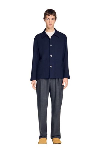 SANDRO SANDRO Buttoned wool worker jacket