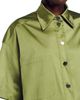 SANDRO SANDRO Cacao Oversize Short Sleeve Satin Shirt - 3
