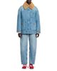 Sandro Sandro Cameron Cotton Denim Coat with Faux Fur Collar - 3