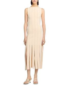 Sandro Sandro Carwash Hem Studded Maxi Dress