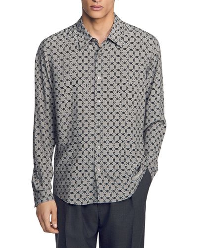 Sandro Sandro Catena Chain Print Shirt
