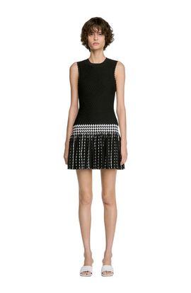 SANDRO SANDRO Check Knit Short Dress