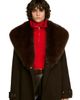 SANDRO SANDRO Coat With Shearling Collar - 4