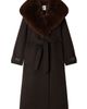 SANDRO SANDRO Coat With Shearling Collar - 5