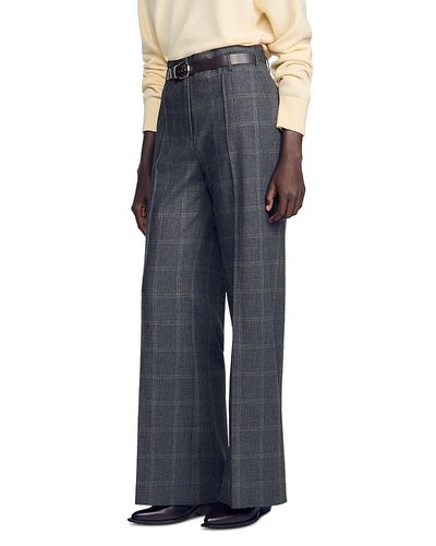 Sandro Sandro Colton Belted Straight Leg Pants