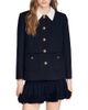 Sandro Sandro Contrast Collar Wool Jacket - 1