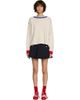 SANDRO SANDRO Contrast Round-neck Wool Sweater - 1