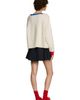 SANDRO SANDRO Contrast Round-neck Wool Sweater - 2