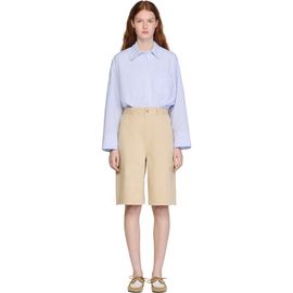 SANDRO SANDRO Cotton Bermudas with cutout flowers