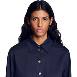 SANDRO SANDRO Cotton shirt with wide cuffs