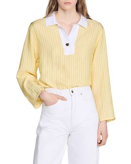 Sandro Sandro Cotton Striped Shirt