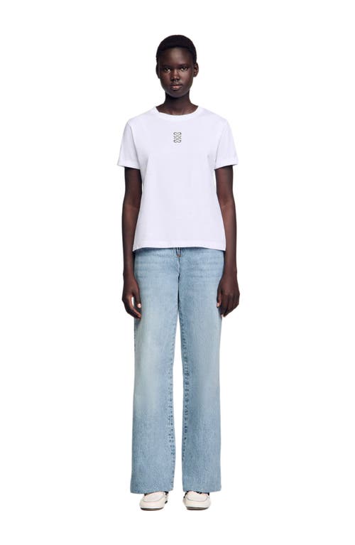 SANDRO SANDRO Cotton T-shirt with embroidery