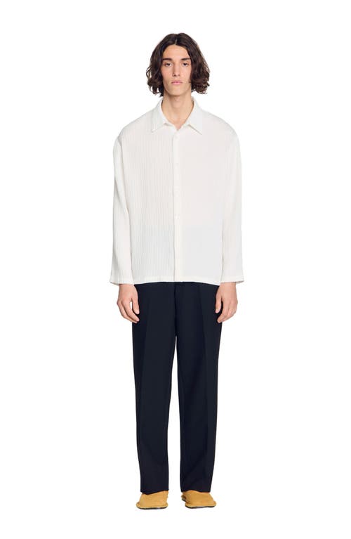 SANDRO SANDRO Crinkled loose-fit shirt