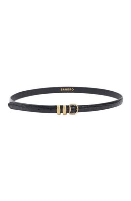 SANDRO SANDRO Croc-effect leather belt