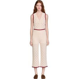SANDRO SANDRO Crochet-look knit trousers