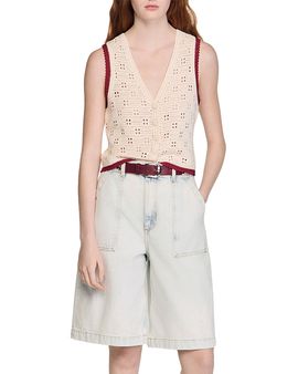 Sandro Sandro Crochet Style Cardigan
