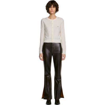 SANDRO SANDRO Cropped Check Stitch Cardigan