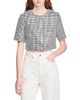 Sandro Sandro Cropped Houndstooth Tweed Jacket - 1