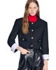SANDRO SANDRO Cropped striped wool jacket - 1