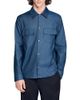 Sandro Sandro Denim Effect Cotton and Linen Shirt - 1