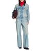 Sandro Sandro Denim Jacket with Leather Collar in Blue Jean - 2