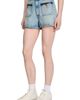 SANDRO SANDRO Denim shorts with leather detail - 2