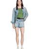 SANDRO SANDRO Denim shorts with leather detail - 3