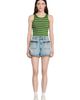 SANDRO SANDRO Denim shorts with leather detail - 4