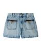 SANDRO SANDRO Denim shorts with leather detail - 5