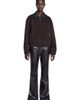 SANDRO SANDRO Double-faced Leather Collar Jacket - 1