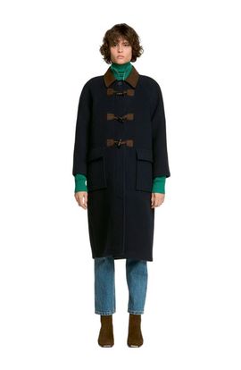SANDRO SANDRO Double-faced Wool Duffel Coat