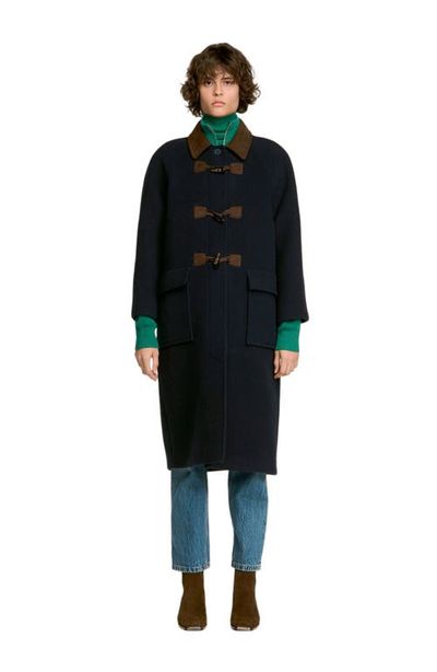 SANDRO SANDRO Double-faced Wool Duffel Coat