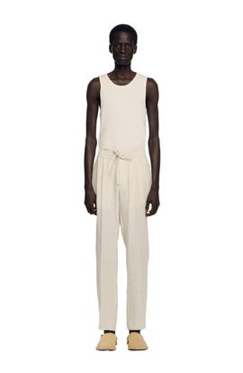 SANDRO SANDRO Elasticated linen trousers