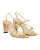 SANDRO SANDRO Embossed leather sandals - 1