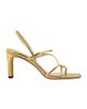 SANDRO SANDRO Embossed leather sandals - 3