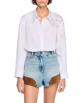 Sandro Sandro Embroidered Shirt