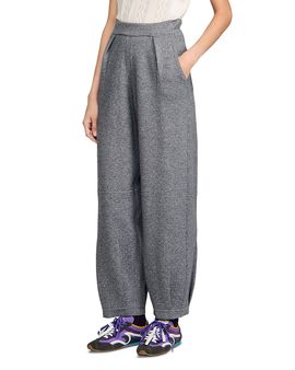 Sandro Sandro Estela Knit Rhinestone Barrel Jogger Pants