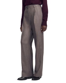 Sandro Sandro Everett Wool Tab Waist Pants