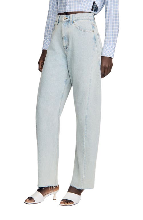 SANDRO SANDRO Faded barrel cotton jeans