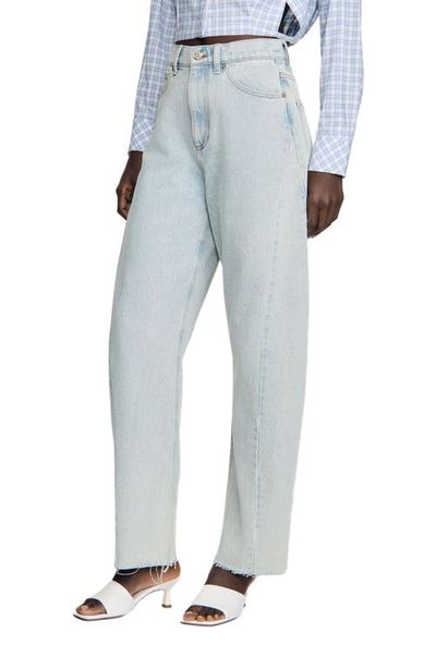 SANDRO SANDRO Faded barrel cotton jeans