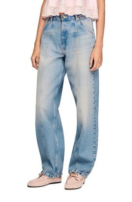 SANDRO SANDRO Faded barrel jeans