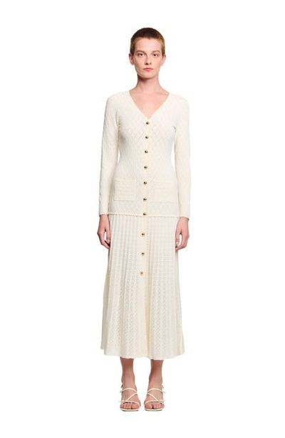 SANDRO - Fancy knit maxi dress