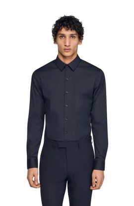 SANDRO SANDRO Fitted stretch cotton shirt