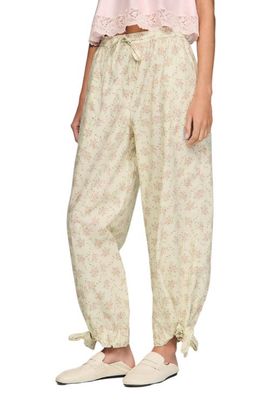 SANDRO SANDRO Floral-print wide-leg trousers