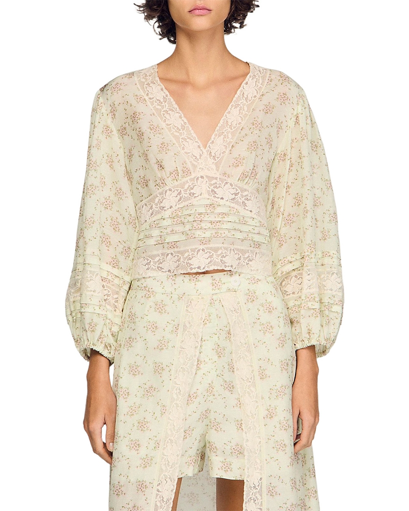 Sandro - Floral Crop Top