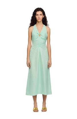 SANDRO SANDRO Floral print V-neck maxi dress