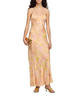 chinese dress ladies SANDRO Gradient Zade chevron-knit maxi dress main image 0